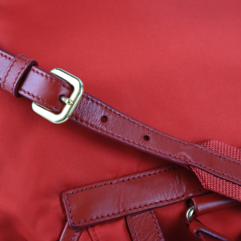 Prada Backpack Leather Red Nylon - image 7